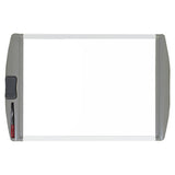Slimline Magnetic Whiteboard (600 x 450 mm - Retail) BD1120A, Product Image Showing a Modern, Sleek Whiteboard with Magnetic Surface and Lightweight Frame.