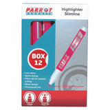 Highlighter Marker Slimline (Box of 12 - Pink)