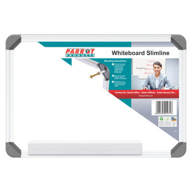 Slimline Non-Magnetic Whiteboard (300 x 450 mm) BD1515, Whiteboard with Aluminium Frame and Mounting Instructions