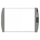 Slimline Non-Magnetic Whiteboard (600 x 450 mm - Retail) BD1520A, Modern Whiteboard with Grey Frame and Marker Holder, Ideal for Office or Classroom Use.