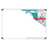 Slimline Non-Magnetic Whiteboard (600 x 450 mm) BD1520, a Sleek Whiteboard with a Smooth Writing Surface and Aluminium Frame for Office or Classroom Use.