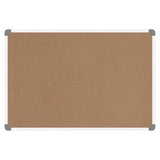 Slimline Non-Magnetic Whiteboard (900 x 600 mm) BD1525, Image of a Rectangular Whiteboard with a Cork Surface and Aluminium Frame, Designed for Office or Classroom Use.