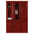 Somerset Two Glass Door with One Wooden Door on Top Wall Unit