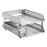 Square Punch Steel Two – Tier Letter Tray