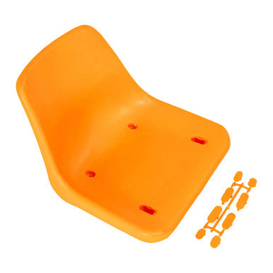 Stadium Seat | LSST-Li, Bright Orange Plastic Stadium Seat with Mounting Holes and an Accompanying Fastening Kit.
