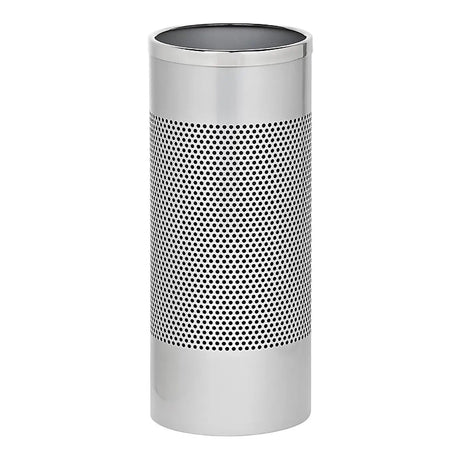 Stainless Steel Perforated Litter Bin – SILVER