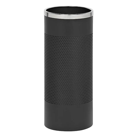 Stainless Steel Perforated Litter Bin – BLACK