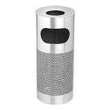 Stainless Steel Perforated Standing Ashtray Litter Bin – BRUSHED STAINLESS STEEL
