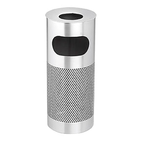 Stainless Steel Perforated Standing Ashtray Litter Bin – BRUSHED STAINLESS STEEL