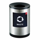 Stainless Steel, Recycling Bin. Incl - 1 X Bin Matching Lid and Base, Wording Included. | Office Accessories | Office Stock
