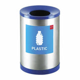Stainless Steel, Recycling Bin. Incl - 1 X Bin Matching Lid and Base, Wording Included.
