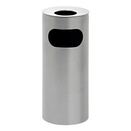 Stainless Steel Solid Standing Ashtray Litter Bin – SILVER