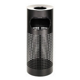 Stainless Steel Square Punch Standing Ashtray Litter Bin – BLACK