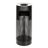 Stainless Steel Square Punch Standing Ashtray Litter Bin