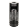 Stainless Steel Square Punch Standing Ashtray Litter Bin