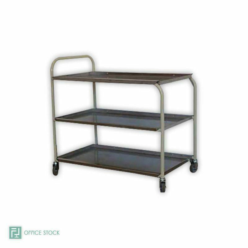 Stainless Steel Three Tier Tea Trolley [Office Stock]