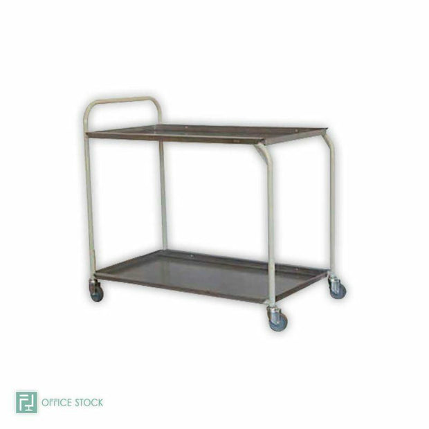 Stainless Steel Two Tier Tea Trolley [Office Stock]