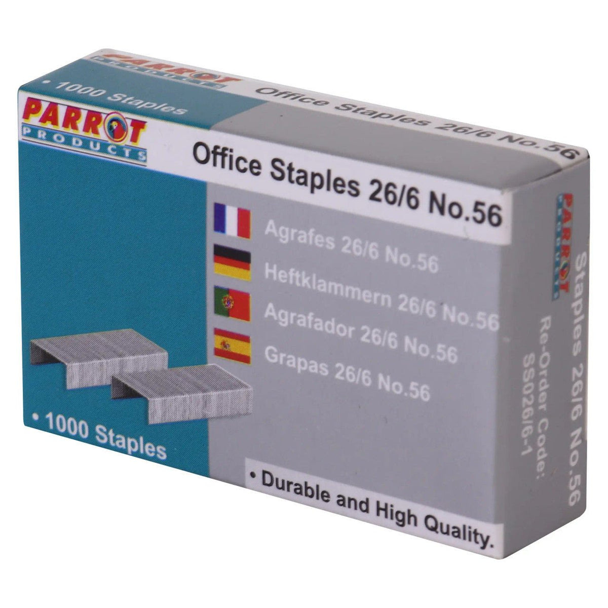 Staples (Staple Size: 26/6 – No.56 – Box of 1000 – 30 Pages)