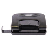 Steel Hole Punch (10 Sheets - Black) PU2065B, Black Metal Paper Punch for Punching Through up to 10 Sheets of Paper.