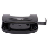 Steel Hole Punch (10 Sheets - Black), Black Metal Hole Puncher with Punching Capacity and Ergonomic Handle for Office or School Use.
