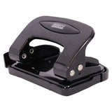 Steel Hole Punch, Black Metal Hole Puncher for Punching up to 20 Sheets of Paper.