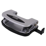 Steel Hole Punch, Silver Metal Hole Puncher for up to 20 Sheets of Paper.