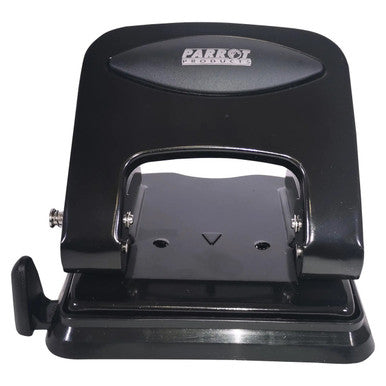 Steel Hole Punch (30 Sheets - Black), Durable and Compact Office Punch Tool for Easily Creating Holes in Sheets of Paper.