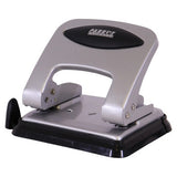 Steel Hole Punch (30 Sheets - Silver), Sturdy Metal Construction with Black Rubber Base and Silver Handle Designed for Punching Holes in up to 30 Sheets of Paper.