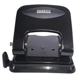 Steel Hole Punch, Black Metal Hole Puncher for up to 40 Sheets of Paper with a Sturdy Base and Adjustable Punching Capacity.