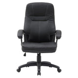 Stud High-back Office Chair | JOC-HCH-CH9700, Black Leather Ergonomic Desk Chair with Adjustable Height and Armrests for Comfortable Office Seating.