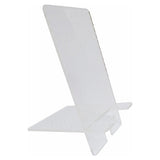 Tablet/Cellphone Stand Acrylic Flat Pack DP0405, Transparent Acrylic Stand for Tablets and Cellphones with a Foldable Design.