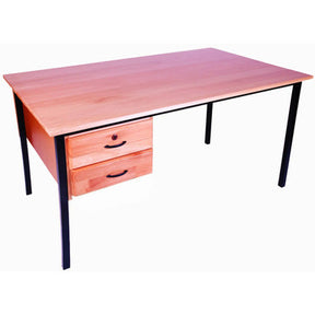 Teacher Desk in Saligna Wood with One, Two or Three Drawer