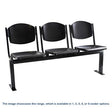 Three-seater Fixed Polypropylene Auditorium Seating | Office Furniture | Office Stock