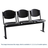 Three-seater Fixed Polypropylene Auditorium Seating | Office Furniture | Office Stock