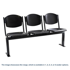 Three-seater Fixed Polypropylene Auditorium Seating | Office Furniture | Office Stock