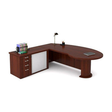 Titan Executive Office Desk - Veneer Wood - Additional View 4
