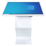 Touch LED 43 Inch Capacitive Touch Table (White) IWS0043, Front View of a White Touch-Enabled Digital Display Table with a Large Screen Showing a Windows Desktop.
