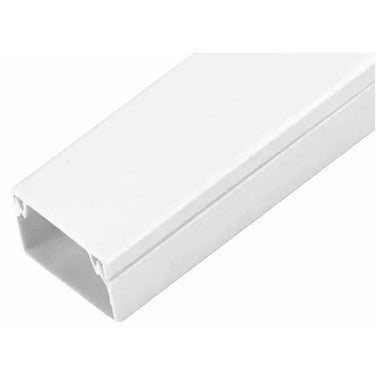 Trunking 40 x 25 mm White 3000 mm, White Plastic Cable Trunking for Electrical Wiring, 3000 mm Length, Suitable for Installations.