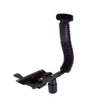 Typist Mechanism by 67, a Lightweight Office Mechanism Including Back Bar, Boat & Below, Featuring a Black Ergonomic Design with a Screw-Like Adjustable Arm and Base Plate, Ideal for Office Chairs.