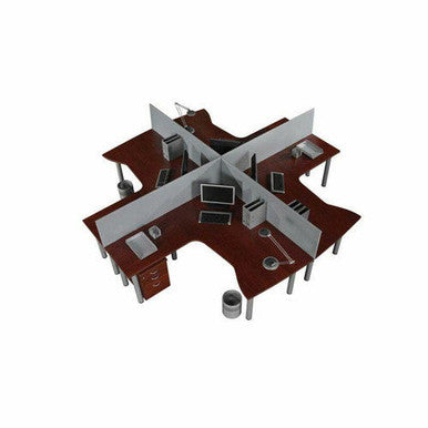 Value Flair 4 Way Workstation Desk - Additional View 2