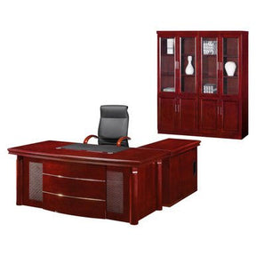 Vantage Power Executive Office Desk – Mahogany Veneer