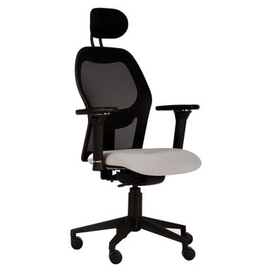 Venus Mesh High-back Office Chair, Ergonomic Office Chair with Adjustable Headrest, Mesh Back Support, Armrests, Cushioned Seat, and Five-Wheel Base for Mobility.