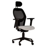Venus Mesh High-back Office Chair, Ergonomic Office Chair with Adjustable Headrest, Mesh Back Support, Armrests, Cushioned Seat, and Five-Wheel Base for Mobility.