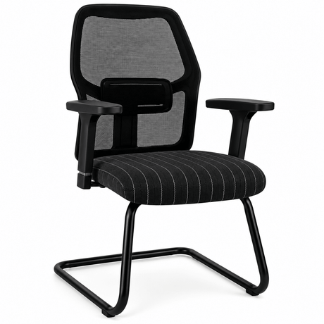 Venus Mesh Visitor Office Chair – Bonded Leather - (Monotone Colour)