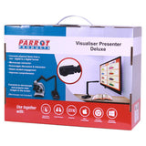 Visualizer Presenter Deluxe by Parrot, a Deluxe Presentation Tool with 13MP Cmos Sensor, Full Hd Output, and 100x Digital Zoom, Ideal for Sharing Presentations and Large Image Capture, in Its Original Packaging.