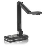 Visualizer Presenter Deluxe by 67, a Black Document Camera with Built-in LED Lights, 13MP Cmos Sensor, and Rotating Camera Head, Ideal for Presentations and Large Image Capture, Compatible with Various Devices and Microscope Eyepieces.