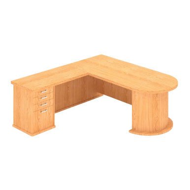 Volante Budget Office Desk with Pedestal