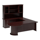 Volante Managerial Office Desk with Two Glass Door Top Unit with Pedestal