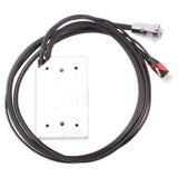 Wall Box Female HDMI | VGA | AUX | Ethernet | USB-A Port, Product Photo of a White Wall-Mounted Box with Multiple Cables Including HDMI, VGA, AUX, Ethernet, and USB-A Ports for Connectivity.
