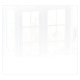Decorative Glass Wall Tile (598 x 650 X 6mm) White RAL9010